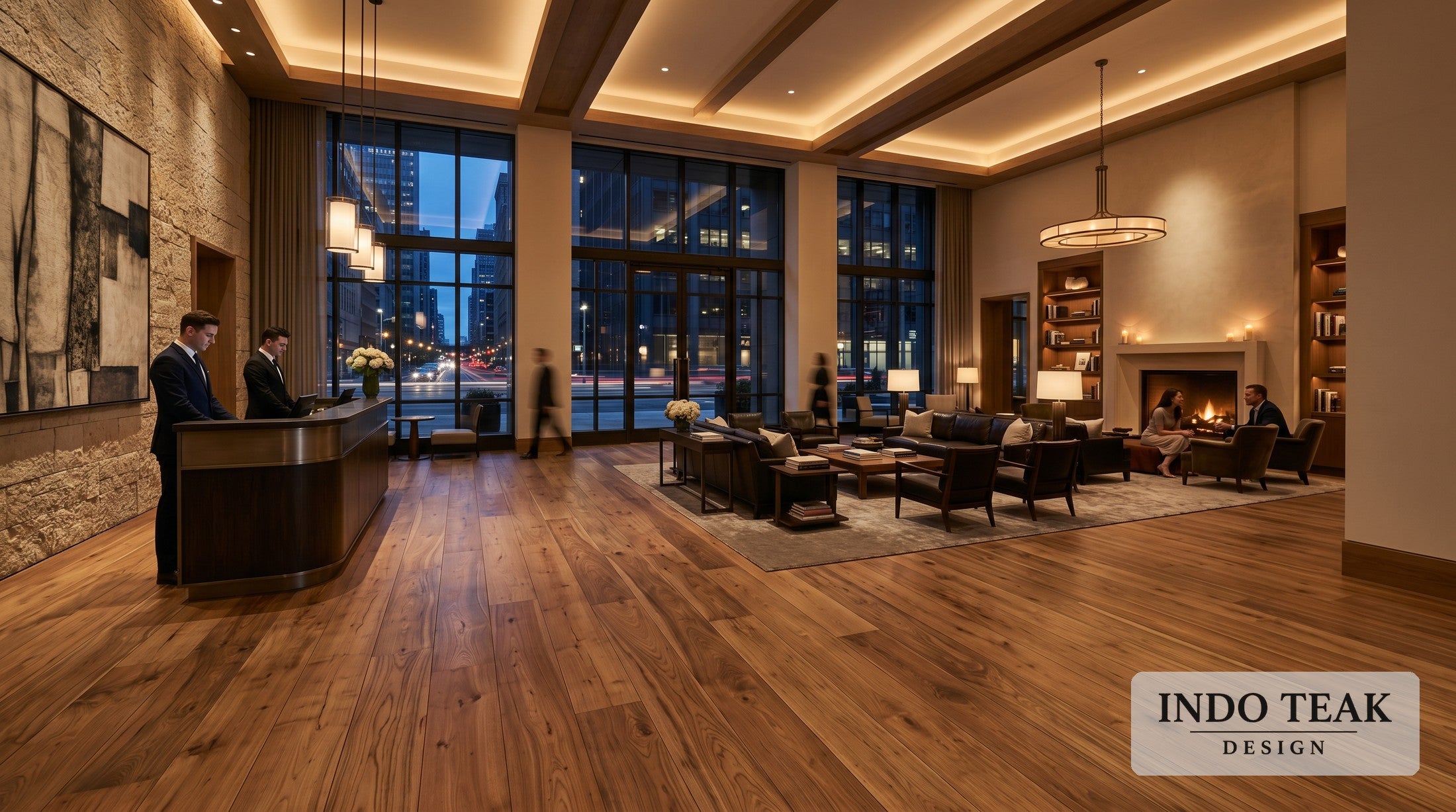 Book-Matched Teak Flooring — 10" Wide — product detail