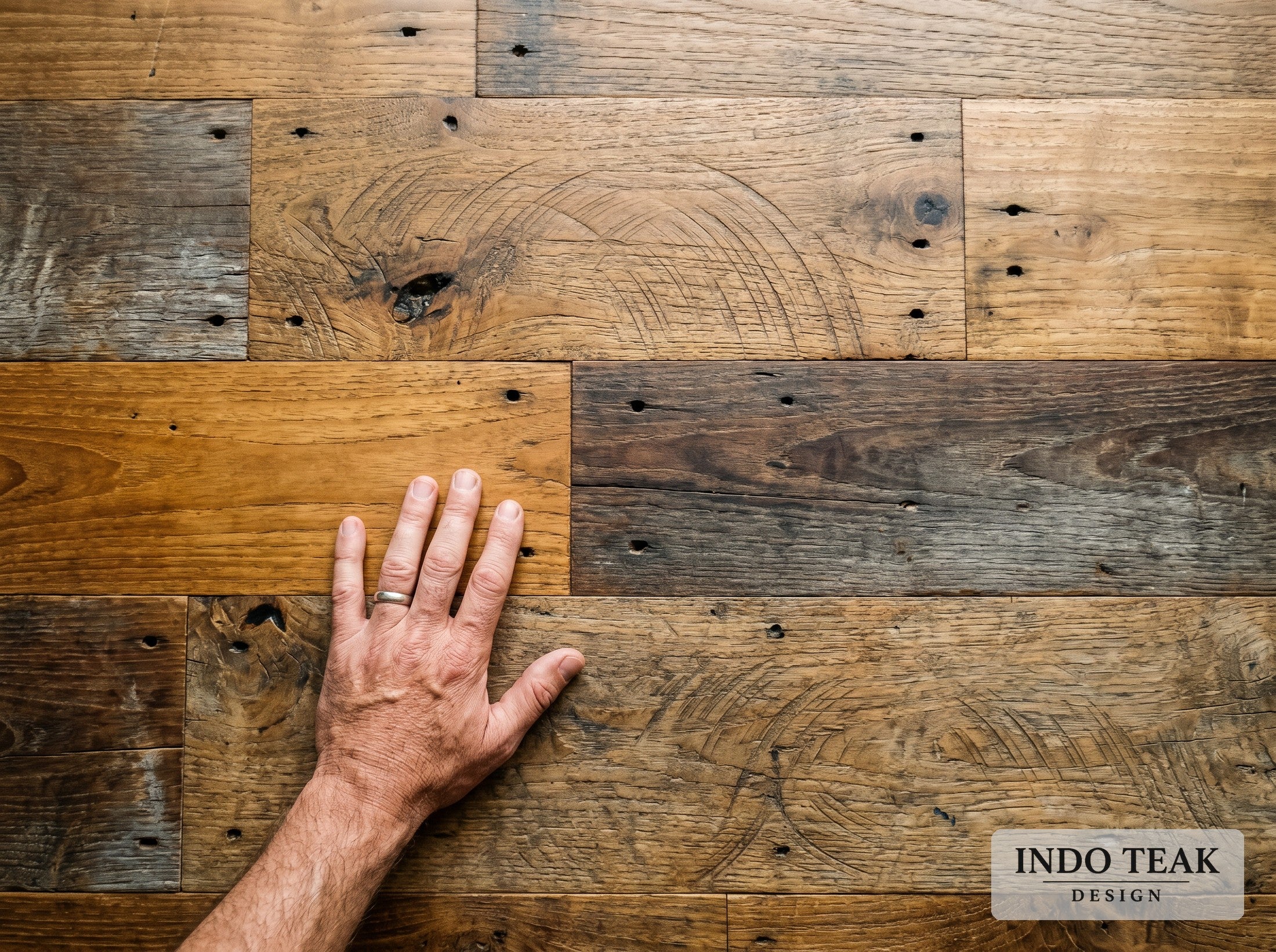 Engineered Teak Flooring 5.25" — Multi-Face Patina — product detail