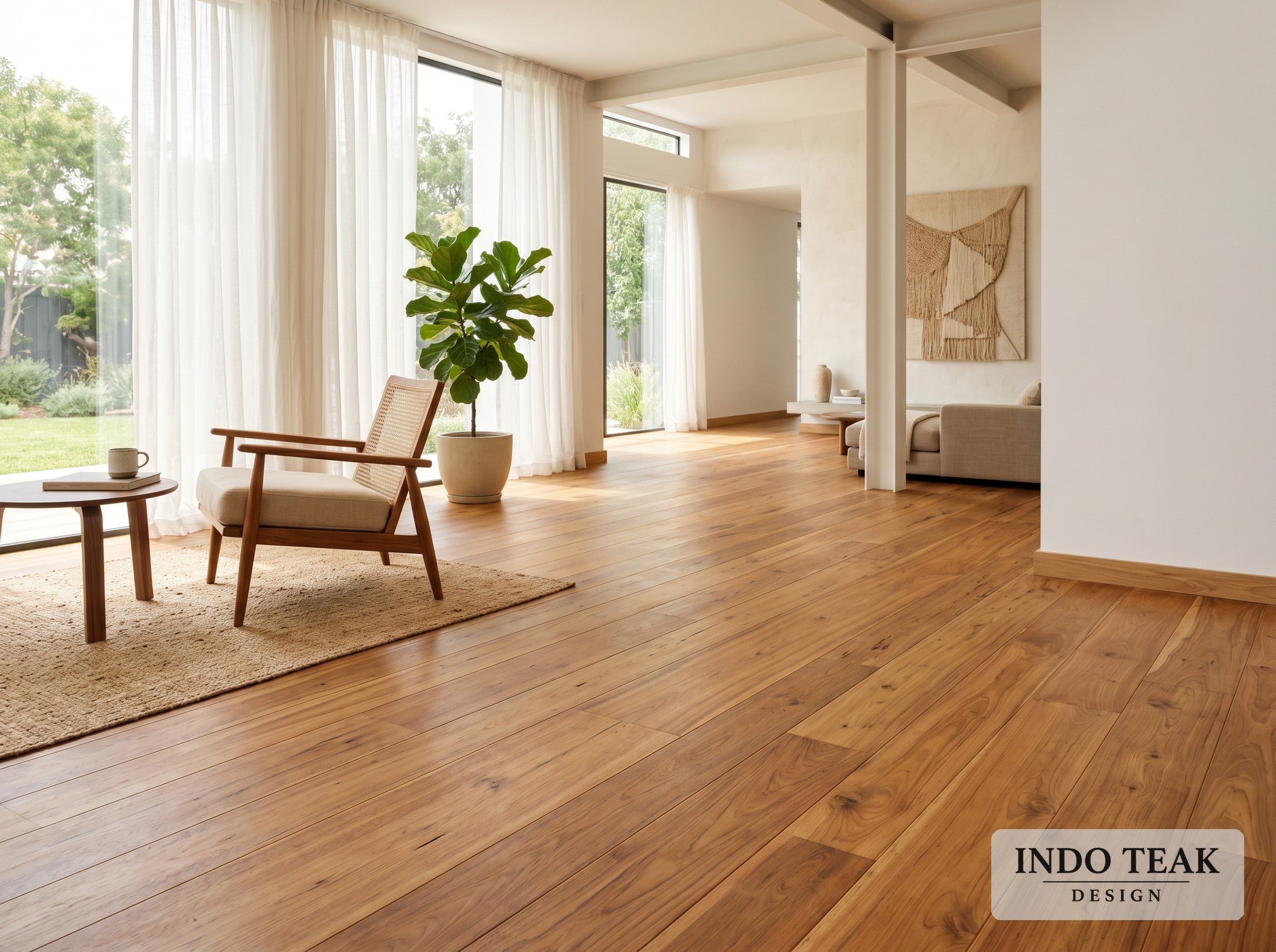 Engineered Teak Flooring — 5.25" Plank — product detail