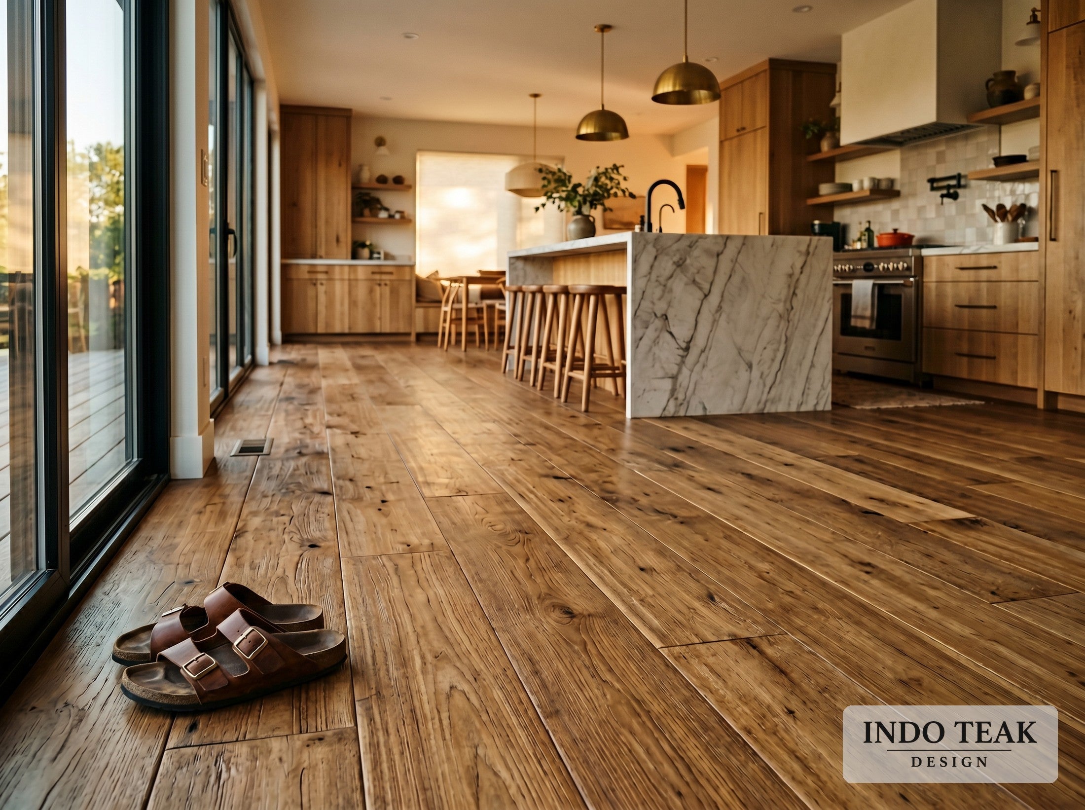 Engineered Teak Flooring — 7" Wide Plank — product detail